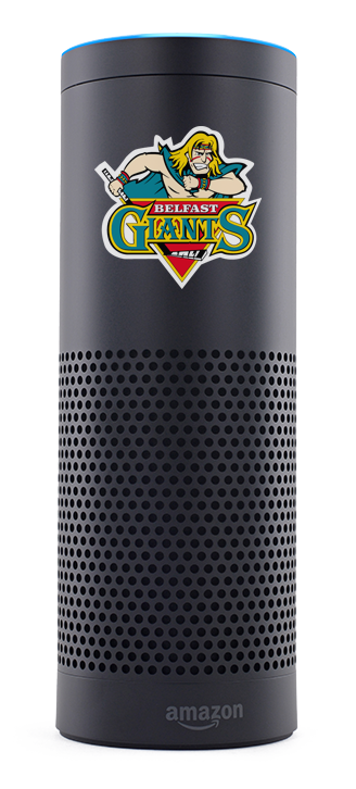 Amazon Alexa with the Belfast Giants Logo